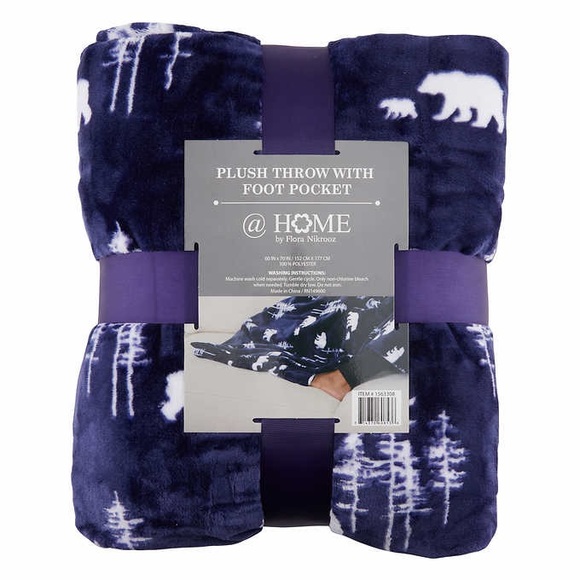 Flora Nikrooz Bedding Flora Nikrooz Plush Throw With Foot Pocket